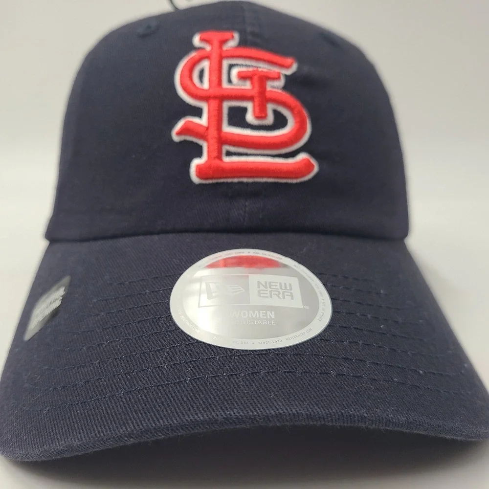 Women St Louis Cardinals Hat Strapback New Era Blue Red MLB Ponytail Opening